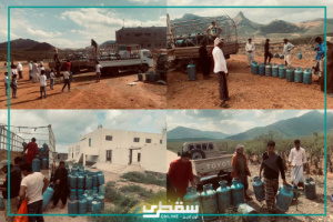 "خليفة الإنسانية" تسير قوافل الاسطوانات الغاز المنزلي لأهالي حديبو 