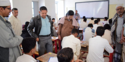انتقالي سيئون يطلع على سير الامتحانات في ثانوية الصبان