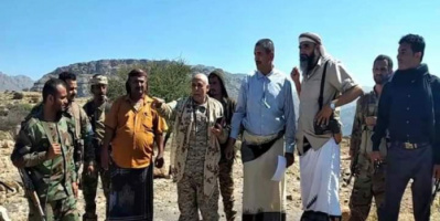 رئيس العمليات المشتركة لمحور الضالع القتالي يزور جبهة مُريس