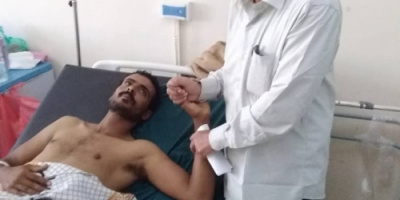 عقب تعرضه لحادث مروري.. مدير عام المضاربة بلحج يطمئن على صحة الملازم عبده الزنقري
