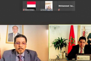 وزير الخارجية يبحث مع نظيره المغربي سبل تعزيز وتطوير العلاقات الثنائية بين البلدين 
