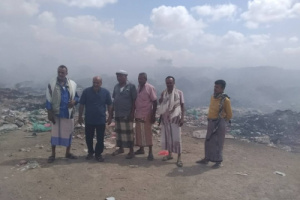 الصعو يقوم بالنزول الميداني للموقع التحويلي للنفايات  