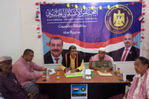 انتقالي ساه يستعرض قوائم أعضاء القيادة الجدد 