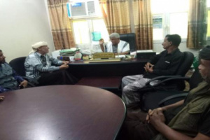 قيادة انتقالي الشحر تبحث مع مدير عام المديرية القضايا ذات الاهتمام المشترك