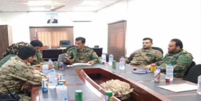 العميد الربيعي يترأس الإجتماع الدوري لقادة قطاعات الحزام الأمني