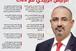 الرئيس الزبيدي ل CNN: لا سلام بدون حل حقيقي لقضية الجنوب