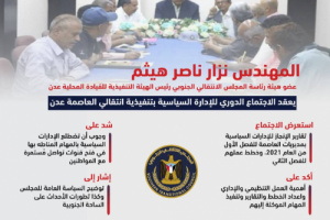 أبرز ماجاء في مخرجات اجتماع انتقالي العاصمة عدن "انفوجراف"