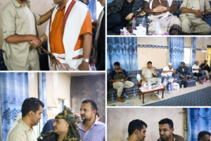 القائد زيد الطفي يستقبل المعزين في وفاة والدته بالعاصمة عدن