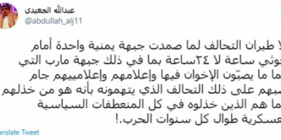 محلل سياسي: لولا طيران التحالف لما صمدت جبهة يمنية واحدة أمام الحوثي 