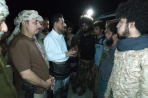 العميد فاروق الكعلولي' يقدم رسالة شكر لقائد محور أبين العميد مختار النوبي' بعملية تبادل الاسرى