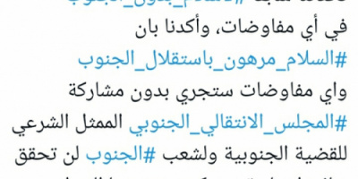 بن كليب: لا سلام بدون استقلال الجنوب