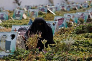 جماعة الحوثي تقيم حفلات زواج لأرامل قتلاها في مقبرة الأزواج السابقين