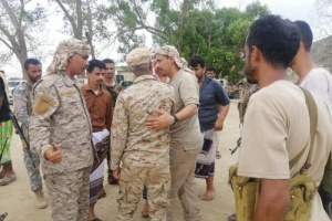 العميد النوبي يزور مقر قيادة الحزام الأمني بمحافظة أبين