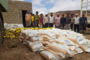 خليفة الإنسانية تُسير قافلة مساعدات غذائية الى مناطق مومي بسقطرى
