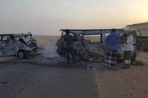 ارتفاع حصيلة ضحايا الحادث المروري في خط العبر إلى 12 من الوفيات