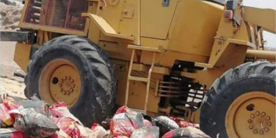 إتلاف شحنة أرز مستوردة فاسدة في ميناء عدن