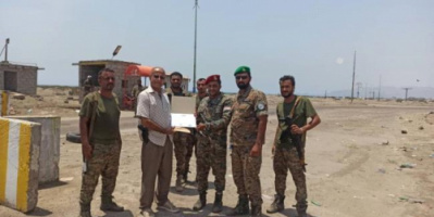 قيادة الحزام الأمني تكرم جنودها في القطاع الشرقي بعدن 