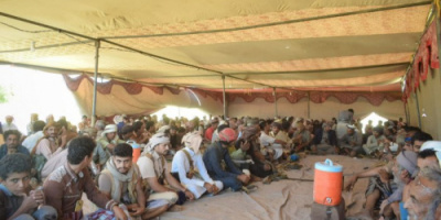 المتظاهرون بمرخة يدعون لردع الإصلاح ومواجهة مؤامراته