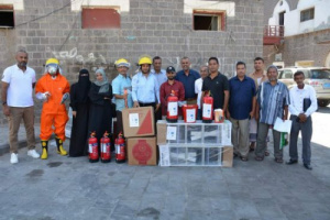 معدات إطفاء لفرق الدفاع المدني في مديرية صيرة 