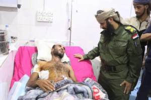 العميد الوالي يتفقد جرحى القوات الجنوبية في مشافي العاصمة عدن