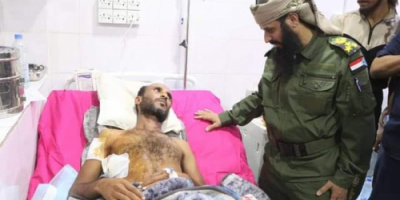 العميد الوالي يتفقد جرحى القوات الجنوبية في مشافي العاصمة عدن
