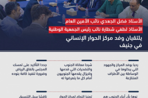 إنفوجرافيك: الجعدي وشطارة يناقشا مع وفد مركز الحوار الإنساني سُبل التنسيق المشترك لإحلال السلام