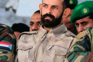 قائد محور أبين العميد النوبي ينعي باستشهاد النقيب كرم المشرقي 
