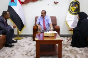 اللواء بن بريك يناقش مع بامطرف أوضاع القضاء وسبل إصلاحات المنظومة القضائية