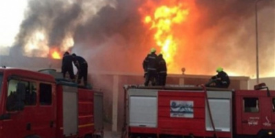 مصر: حريق ضخم في مصنع مواد كيمياوية شرقي القاهرة
