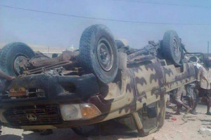 حادث مروري يوقع ضحايا من العمالقة في رضوم 