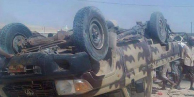 حادث مروري يوقع ضحايا من العمالقة في رضوم 