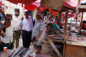 تجارة البريقة تنفذ حملة لضبط اسعار الاسماك وتحذر المخالفين 