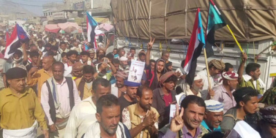 بحضور نائب رئيس انتقالي ابين وعضو الجمعية الوطنية خالد الفياضي مديرية مودية تشهد مهرجاناً جماهيرياً حاشداً تأييداً لعملية سهام الشرق