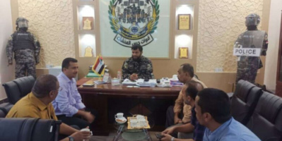 قائد قوات حرس المنشآت يناقش مع الوليدي جهود تأمين محطات توليد الكهرباء في عدن