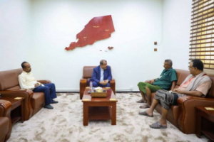اللواء بن بريك يشدد على التنسيق الأمني في لودر