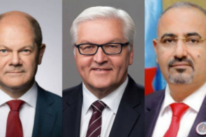 الرئيس الزُبيدي يهنئ رئيس ألمانيا ومستشارها بالعيد الوطني الـ32