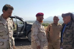 رئيس انتقالي الضالع يتفقد الأوضاع على الجبهات