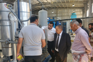 البيشي يزور مصنع الأوكسجين الطبي بعدن ويطلع على الاستعدادات الاخيرة لافتتاحه