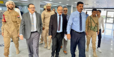 وزير النقل يتفقد مستوى انجاز المشاريع في مطار عدن الدولي