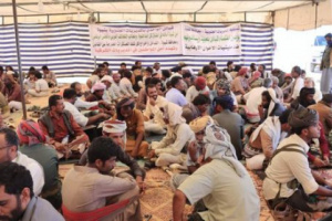 لليوم الثامن.. تواصل الاعتصام الشعبي في عارين لطرد مليشيا الإخوان 