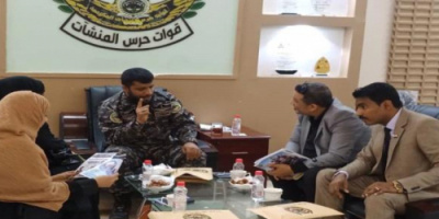 قائد حرس المنشآت يستقبل وفد من الجمعية الوطنية للمجلس الانتقالي