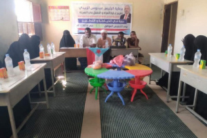 إدارة المرأة والطفل بانتقالي بروم ميفع تُدشِن دورة تدريبية في الخياطه والتطريز
