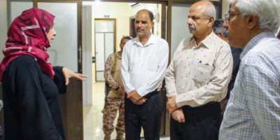 القائم بمهام رئيس تنفيذية انتقالي العاصمة عدن يتفقد مركز الطوارئ التوليدية الشاملة في التواهي
