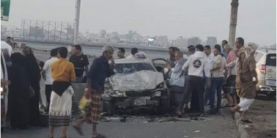 حالتا وفاة بحادث مروري مروع على خط الجسر في العاصمة عدن