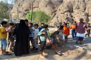  تدشين حملة نظافة في صهاريج عدن التاريخية