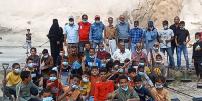 انتقالي صيرة ينظم حملة نظافة شاملة داخل صهاريج الطويلة تحت شعار "لأجلك ياعدن"