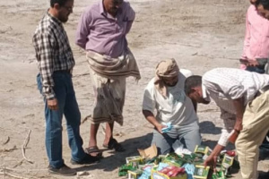 السلطة المحلية في البريقة تتلف كمية من منتج شمة الحوت صادرتها من الأسواق