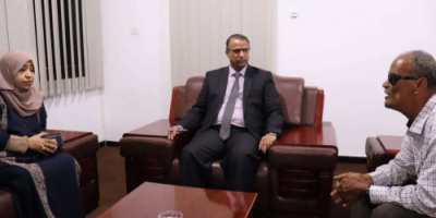  وزير الشؤون الاجتماعية يلتقي رئيس اتحاد جمعيات المعاقين بالعاصمة عدن 
