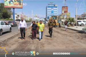 الماس يتفقد مشروع صيانة (جولة الغزل والنسيج الى جولة كالتكس ) بالمنصورة