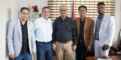 الجعدي يلتقي مع مدير مكتب الشباب والرياضة ونائب رئيس اتحاد كرة القدم في عدن
